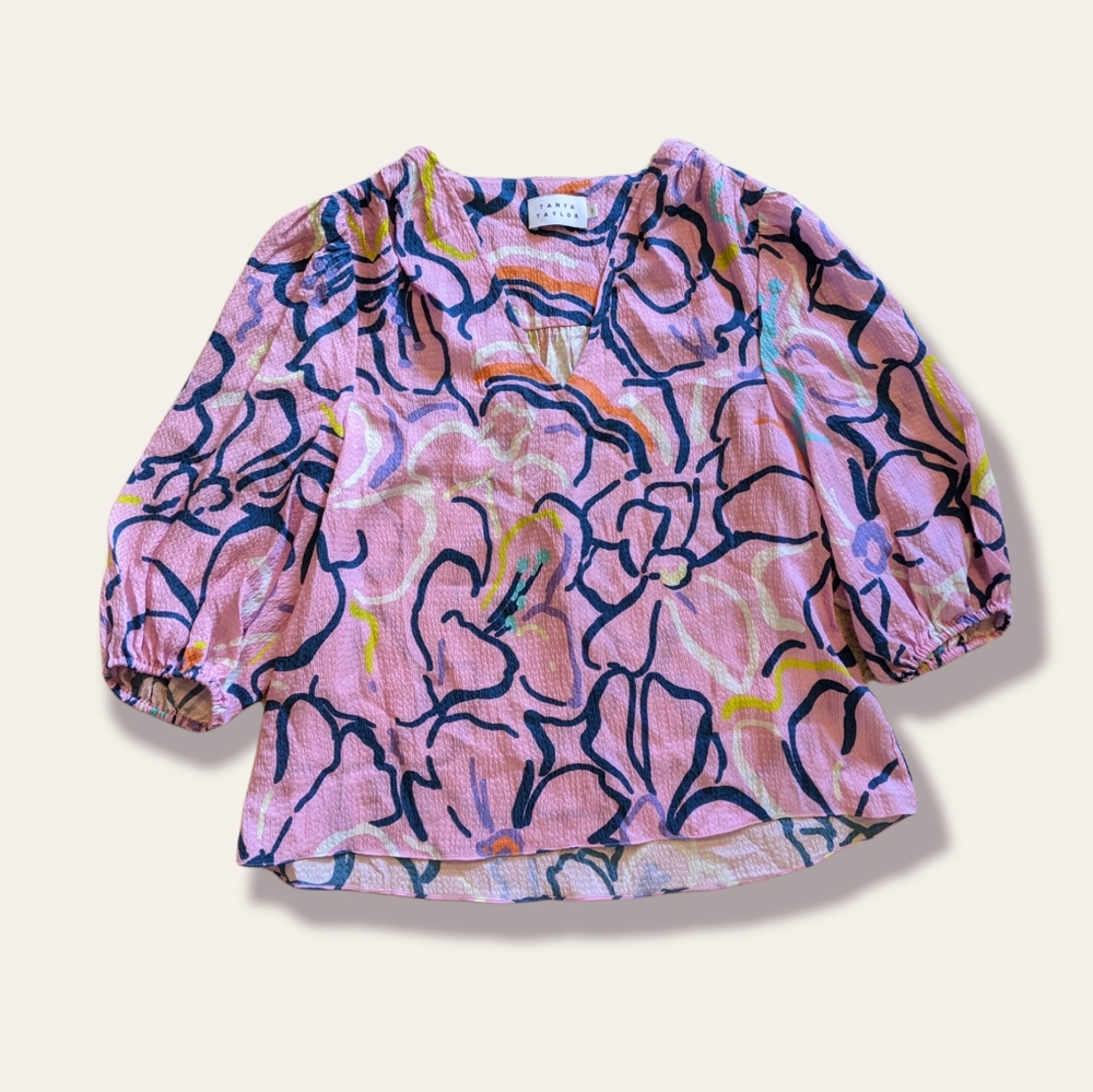 Tanya Taylor pink floral top 2